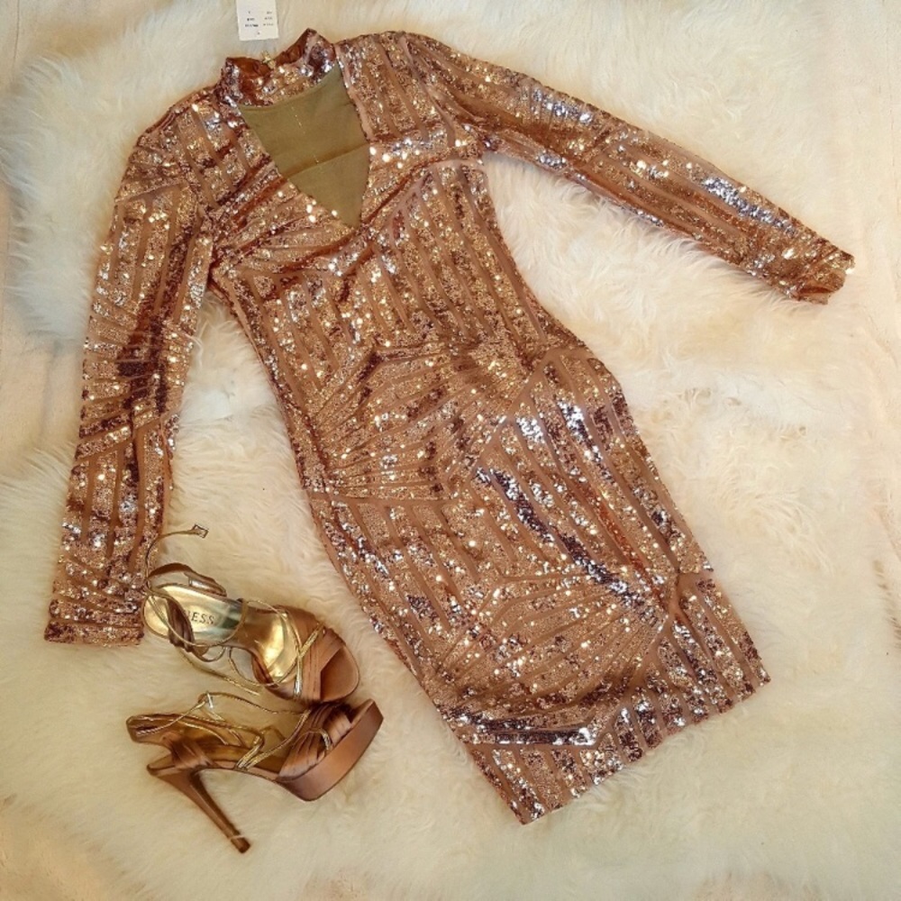 Rose Gold Sequin Dress